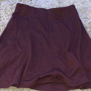 Maroon flair skirt